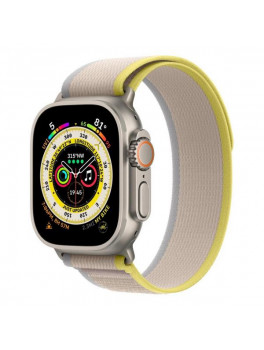 Apple Watch Ultra 49 мм Titanium Case, титановый/желто-бежевый Trail Loop
