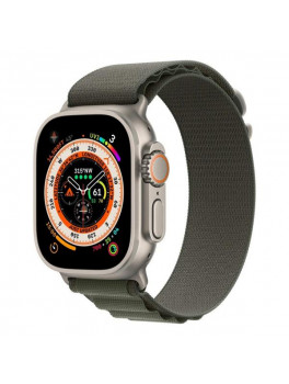 Apple Watch Ultra 49 мм Titanium Case, титановый/зеленый Alpine Loop