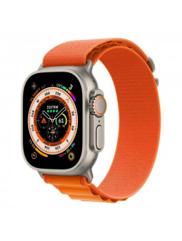 Apple Watch Ultra 49 мм Titanium Case, титановый-оранжевый Alpine Loop