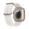 Apple Watch Ultra 49 мм Titanium Case, титановый/белый Ocean Band