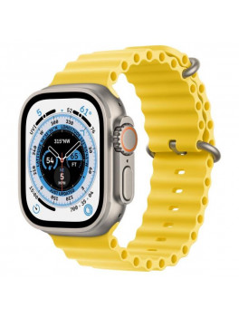 Apple Watch Ultra 49 мм Titanium Case, титановый/желтый Ocean Band